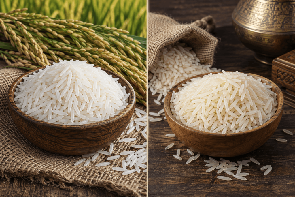 Comparing basmati rice Grains