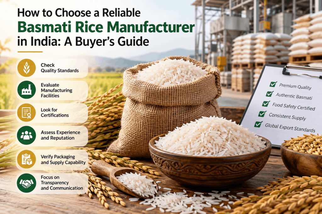 Choose a Reliable Basmati Rice Manufacturer in India